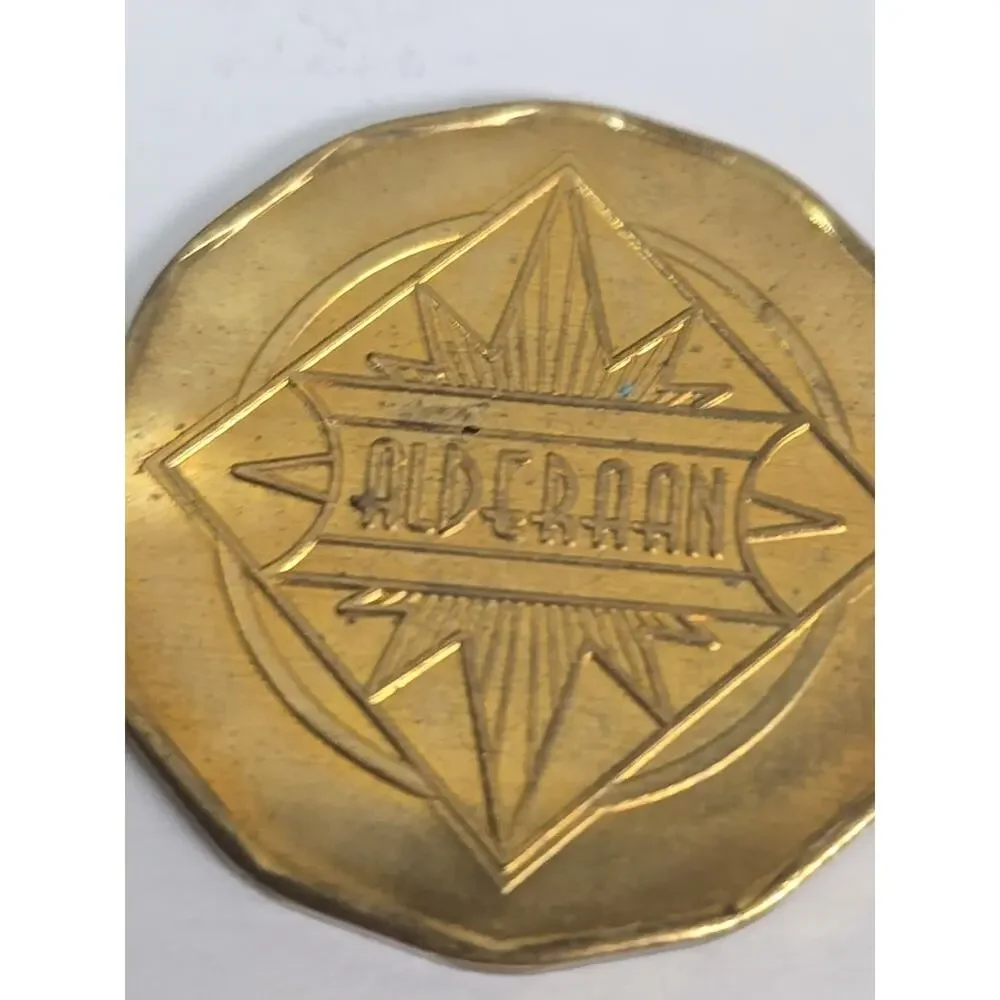 STAR WARS ORIGINAL 1997 Planet Alderaan 1000 CREDIT TOKEN/COIN CD-ROM Monopoly